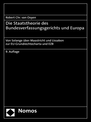 cover image of Die Staatstheorie des Bundesverfassungsgerichts und Europa